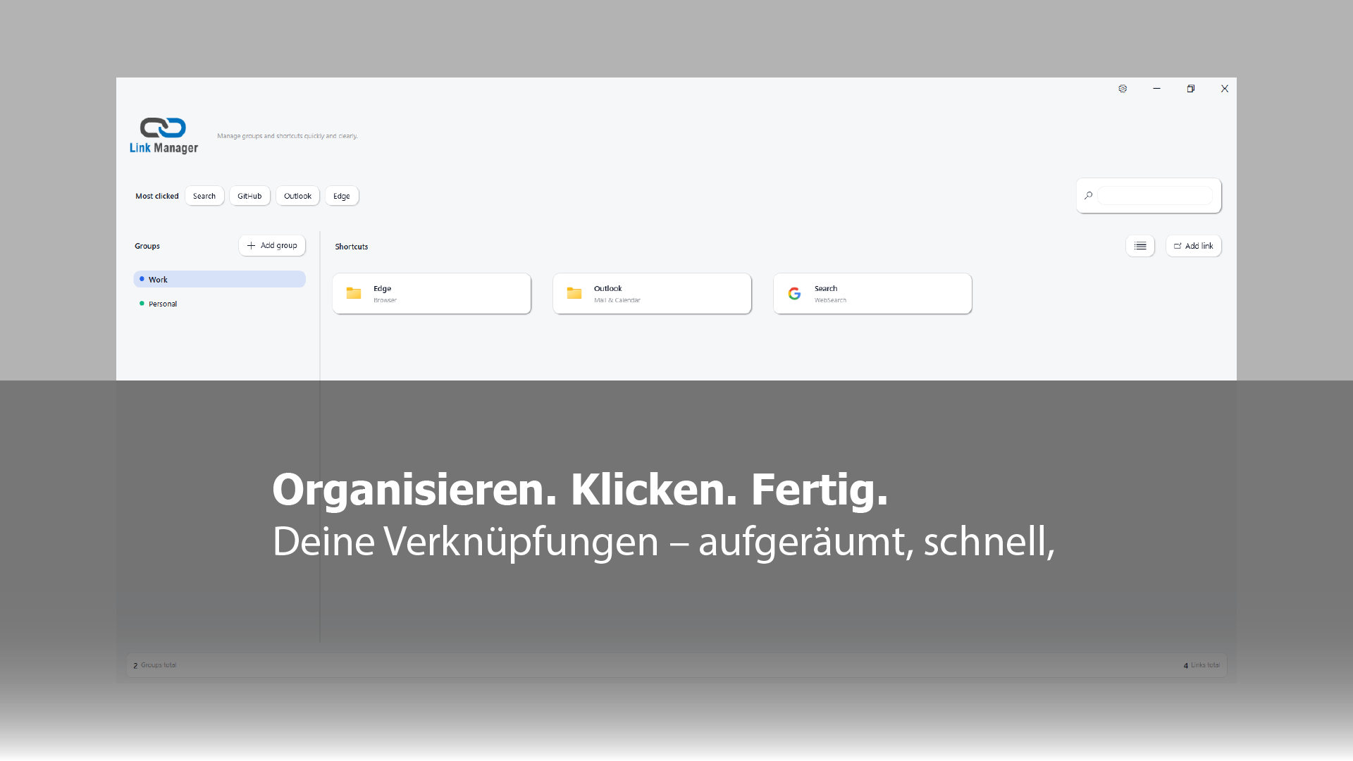 Windows Link Manager screenshot 1